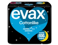 Evax Compresa Cottonlike Noche Con Alas 9 Unidades