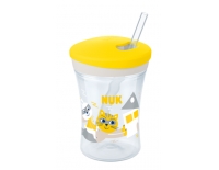 Nuk Vaso de Aprendizaje Con Pajita Action Cup Evolution 230 ml +12 Meses Amarillo