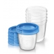 AVENT Set Vasos de Almacenamiento de leche Materna 180 ml 5 Vasos y 5 Tapas