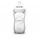 AVENT Biberón Natural Cristal 240 ml Tetina de Silicona de Flujo Lento 1m+