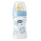 Chicco Biberón Boca Ancha 150 ml Tetina Látex Flujo Normal 0 Meses+ Azul