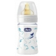 Chicco Biberón de CRISTAL 150 ml Tetina Látex Flujo Normal 0 Meses+ Azul