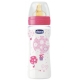 Chicco Biberón Boca Ancha 330 ml Tetina Látex Flujo Rápido 2 Meses+ Rosa